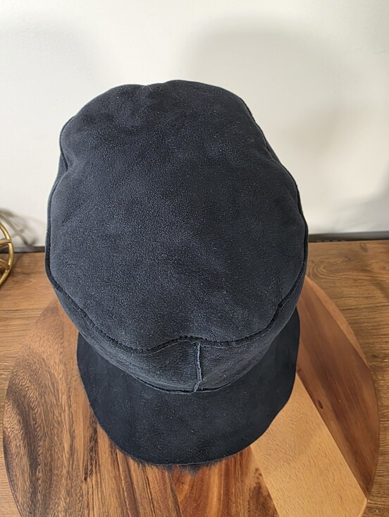 Owen Barry Luxury Black Real Sheepskin Shearling Bucket Hat Made in UK main image 4